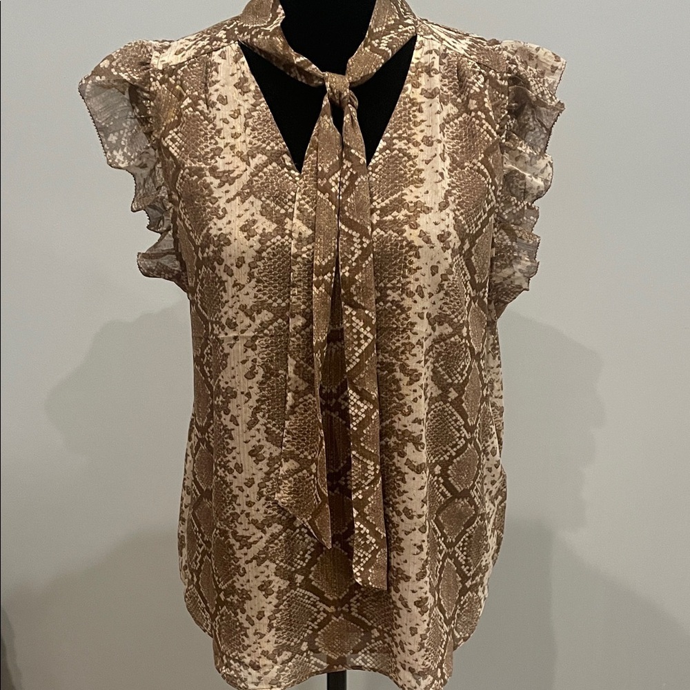Brown Snake Print Women's Top new with tags